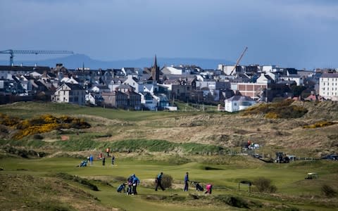 Golfers playing during the media day at Royal Portrush Golf Club - Credit: PA