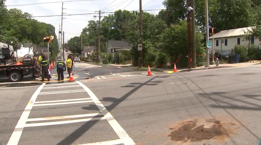 Water main break in northwest Atlanta