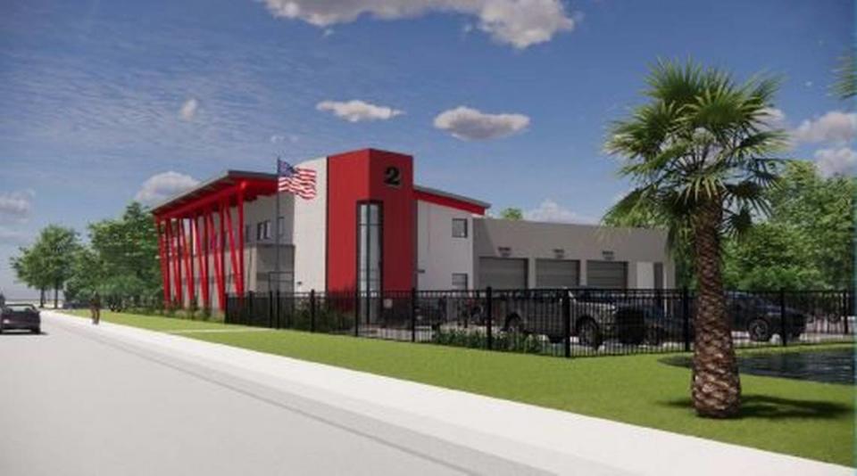 Rendering of proposed Bradenton fire station at 2229 Manatee Avenue East
