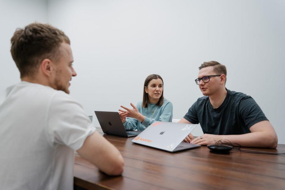 Founders of Mate Academy (L-R): Max, Anna, Roman. (Mate Academy's press service)