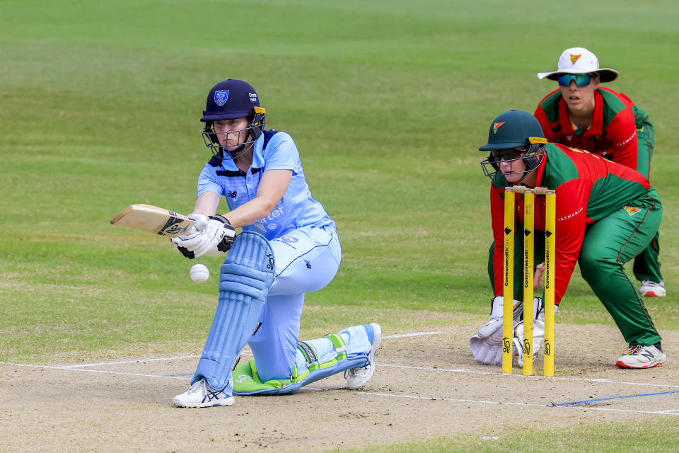 Tahlia Wilson, pictured here in action for the NSW Breakers against Tasmania.