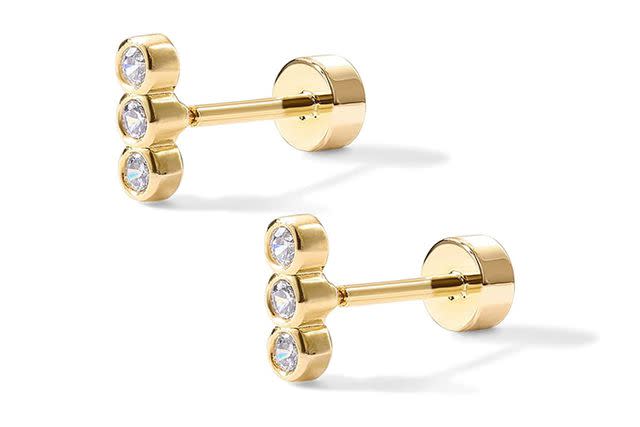 14k Gold Trio Flat Back Studs – gorjana