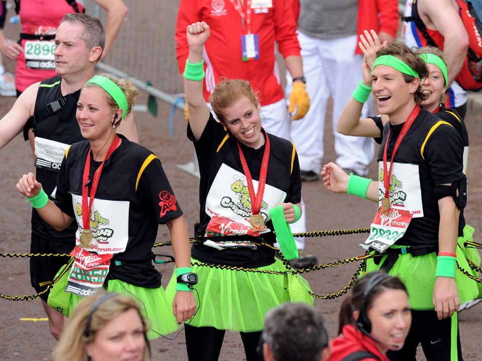 Princess Beatrice at the London Marathon in 2010.