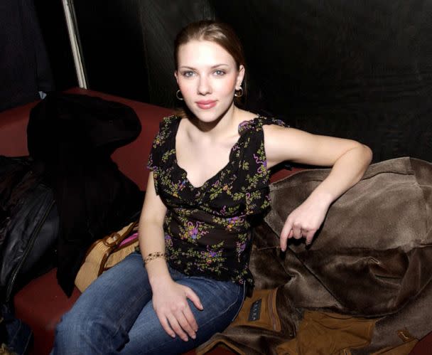 PHOTO: In this Feb. 9, 2002, file photo, Scarlett Johansson is shown during the Sean Jean Fashion Show After Party at Lot 61 in New York. (J. Vespa/WireImage via Getty Images, FILE)