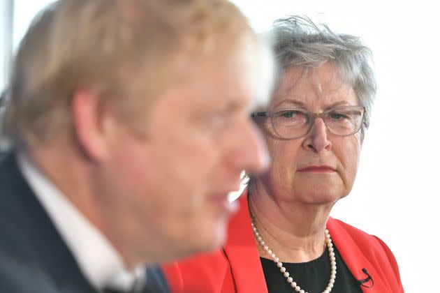 Boris Johnson pictured with Gisela Stuart while on the general election campaign trail.  (Photo: Dominic Lipinski - PA Images via Getty Images)