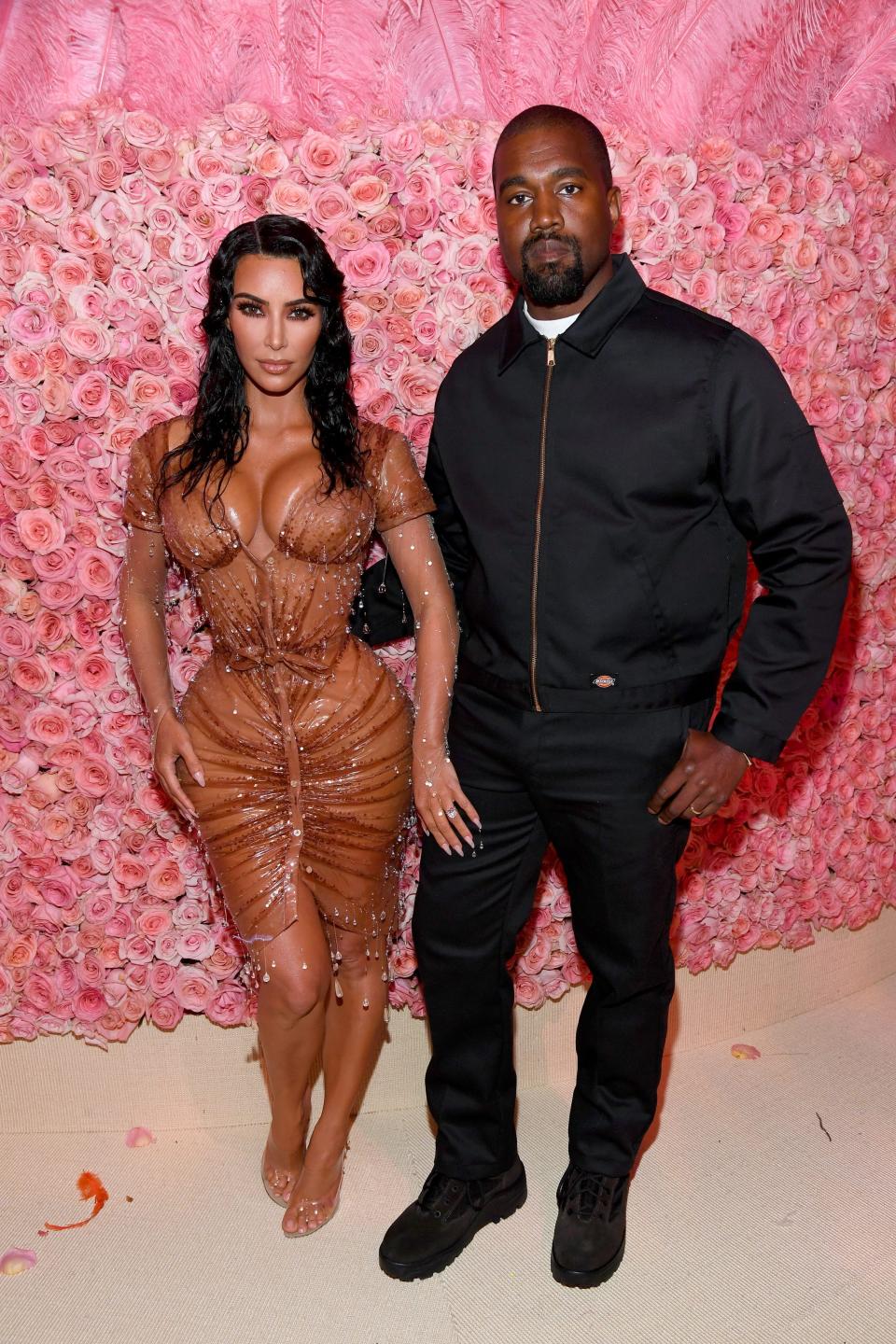 Kim Kardashian and Kanye West attend the 2019 Met Gala.