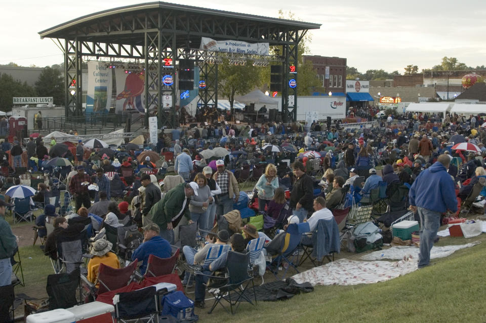 Helena, Arkansas is known for the King Biscuit Blues Festival. Photo: Getty