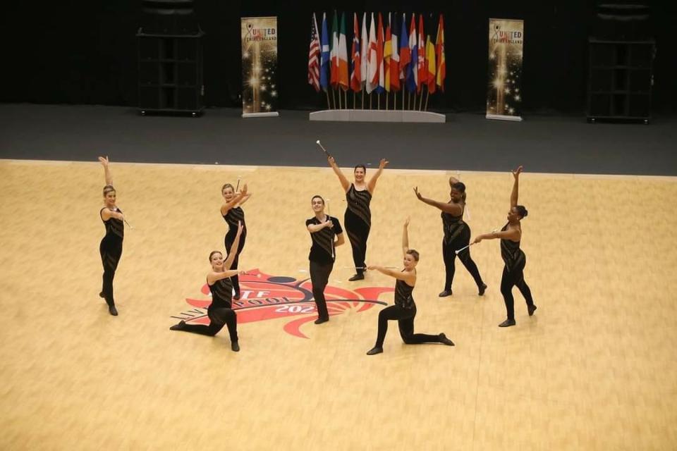 The Dutchess County-based Silver Starlites competed in a team event in the baton twirling world championship in England. Gracie Burton, Charlotte Genesi, Calise Henry, Madison Anderson, Isabelle Andreo, Brooke Dixson, Ashley Sheil and Robert Leske represented the team.