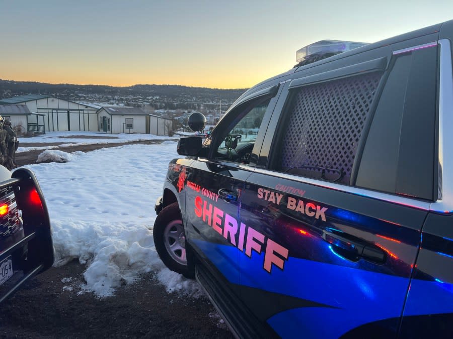 Douglas County SWAT officers respond to a scene to take multiple suspects into custody on March 19, 2024.