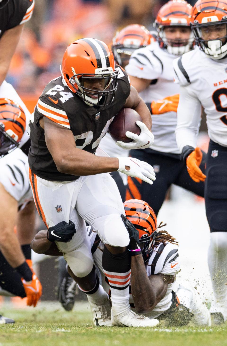 Browns running back Nick Chubb named to All-NFL team after being snubbed by a quirk in the All-Pro vote. Scott Galvin-USA TODAY Sports