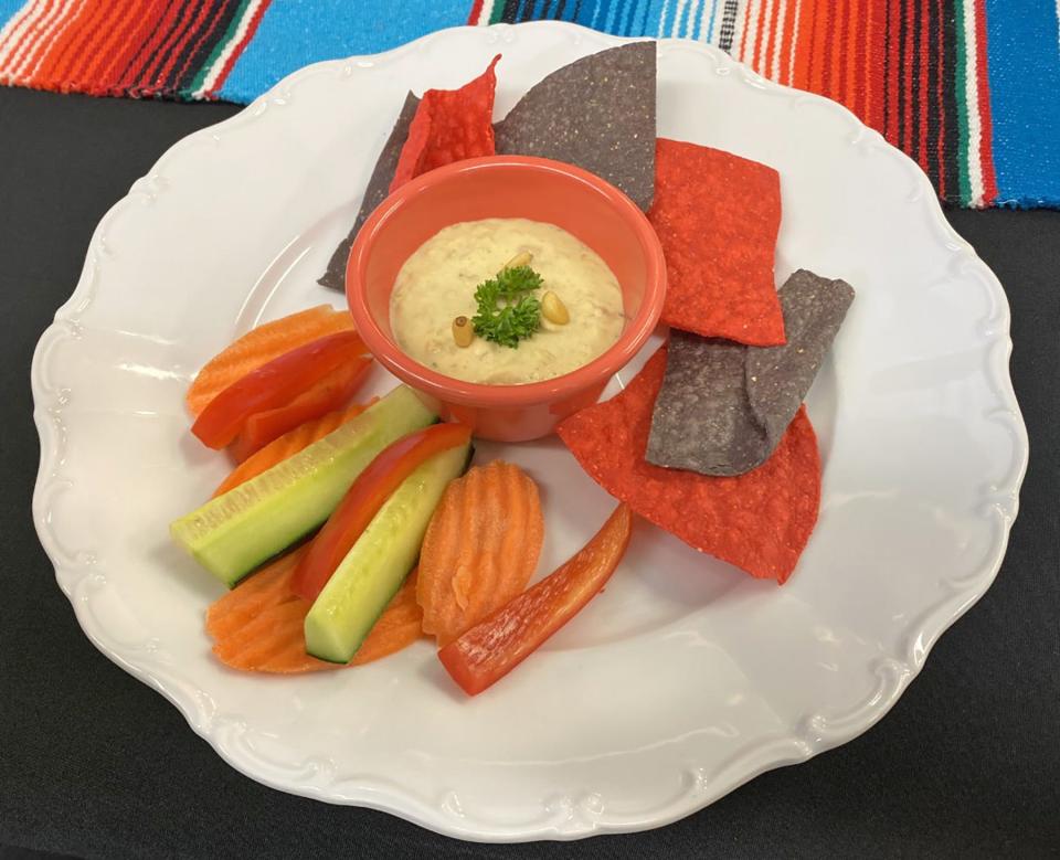 Cindy Reyes' Pueblo Chile hummus, from Cinfully Delicious Catering