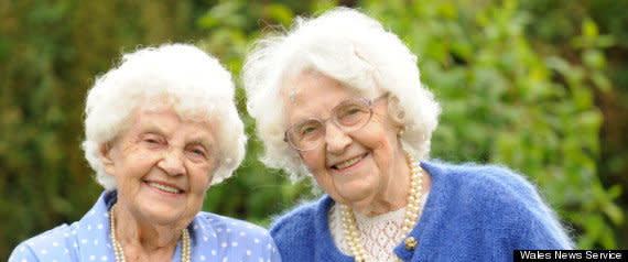 204 — that’s the combined age of Ena Pugh and Lily Millward, a pair of British twins who both celebrated their <a href="http://www.huffingtonpost.com/2012/01/05/ena-pugh-and-lily-millward-the-worlds-oldest-twin_n_1184189.html">102nd birthdays on Jan. 4</a>. And the duo had a whole lot to rejoice: The milestone landed them in the Guinness Book of World Records for being the oldest twins on the planet.  "They took great delight at seeing their picture in the Guinness Book of Records — they are both very proud of their title," Lily’s daughter Dianne Powell told the UK’s Sun. The pair spent the day together as they do almost every year, even though Lily was in the hospital with a broken hip.  Broken hip or not, the two say they have lived healthy, happy lives (they still live in their own houses near Brecon, England). “We’ve been very lucky and we have always had good health,” Lily told the Wales News Service. But what’s their secret to a long, centenarian life? “Laughter and a good joke,” she said.