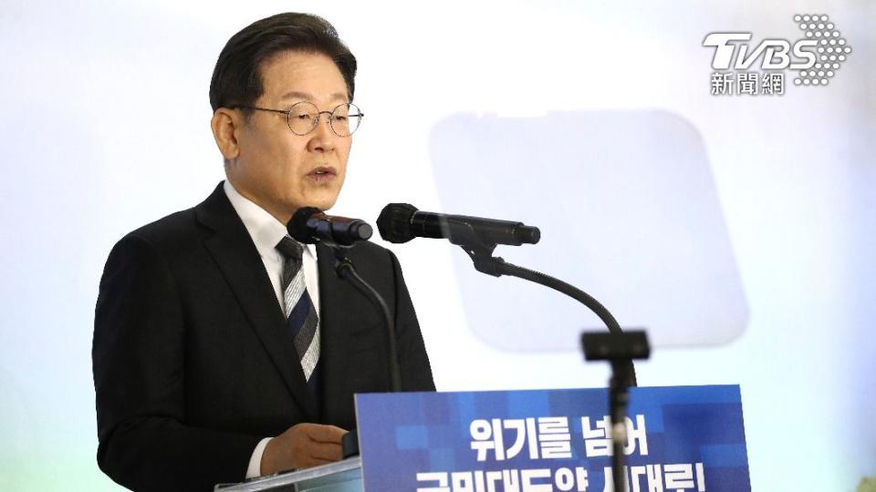 韓國總統候選人李在明。（圖／達志影像美聯社）