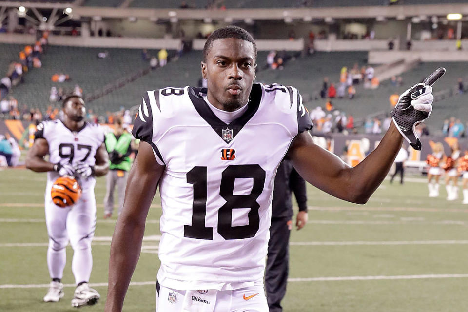 <p>No. 23 (tie): A.J. Green <br> Age: 28 <br> Earnings: $33.5 million <br> (Photo by Andy Lyons/Getty Images) </p>