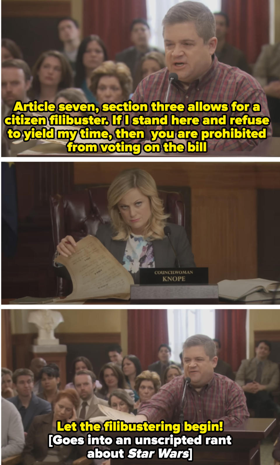 Screenshots from "Parks and Rec"