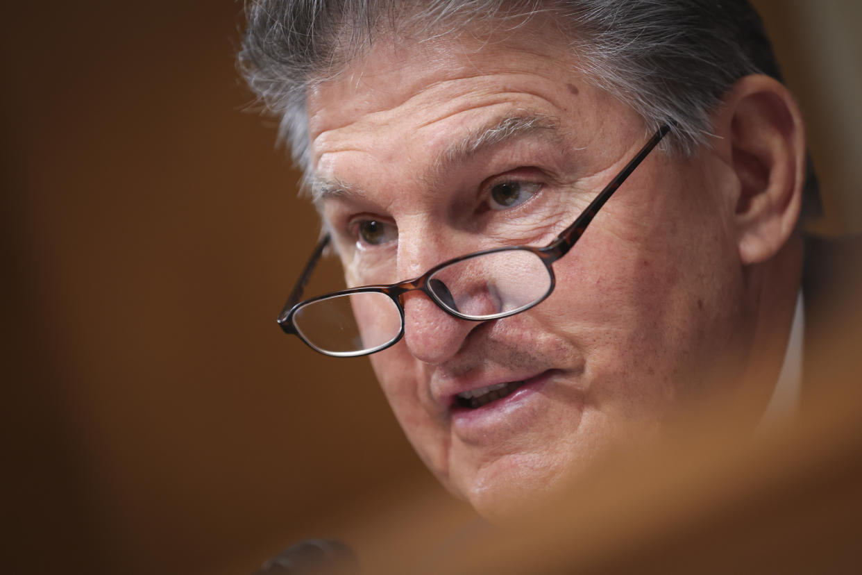 Sen. Joe Manchin attends a meeting.