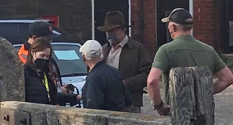 Harrison Ford filming in Grosmont, North Yorkshire (North Yorkshire County Council/PA)
