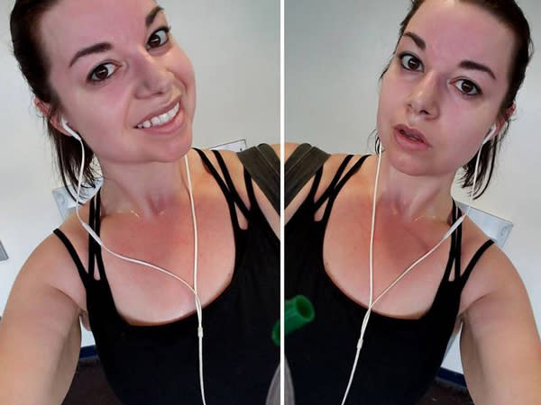 <p>Jessica fait beaucoup de sport et de cardio afin de prendre du muscle. Elle passe beaucoup de temps à faire du vélo à la salle de gym. Son objectif : parcourir 1,6 km toutes les 12 minutes.<br> Crédit photo : Jessica Valoy </p>