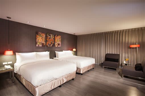 花蓮力麗華美達安可酒店的房間，新穎獨特的設計勾勒出不同的住宿情感。（圖／力麗觀光休閒事業集團提供）