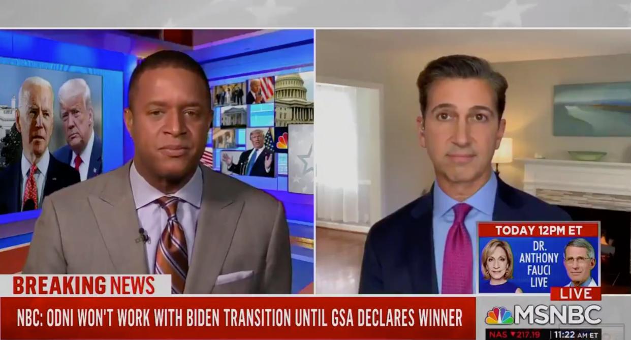 MSNBC cuts off correspondent as he replies s*** and f*** to anchor question about transition (MSNBC)