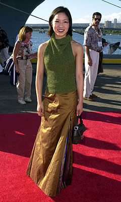 Michelle Kwan aboard the USS John C. Stennis at the Honolulu, Hawaii premiere of Touchstone Pictures' Pearl Harbor