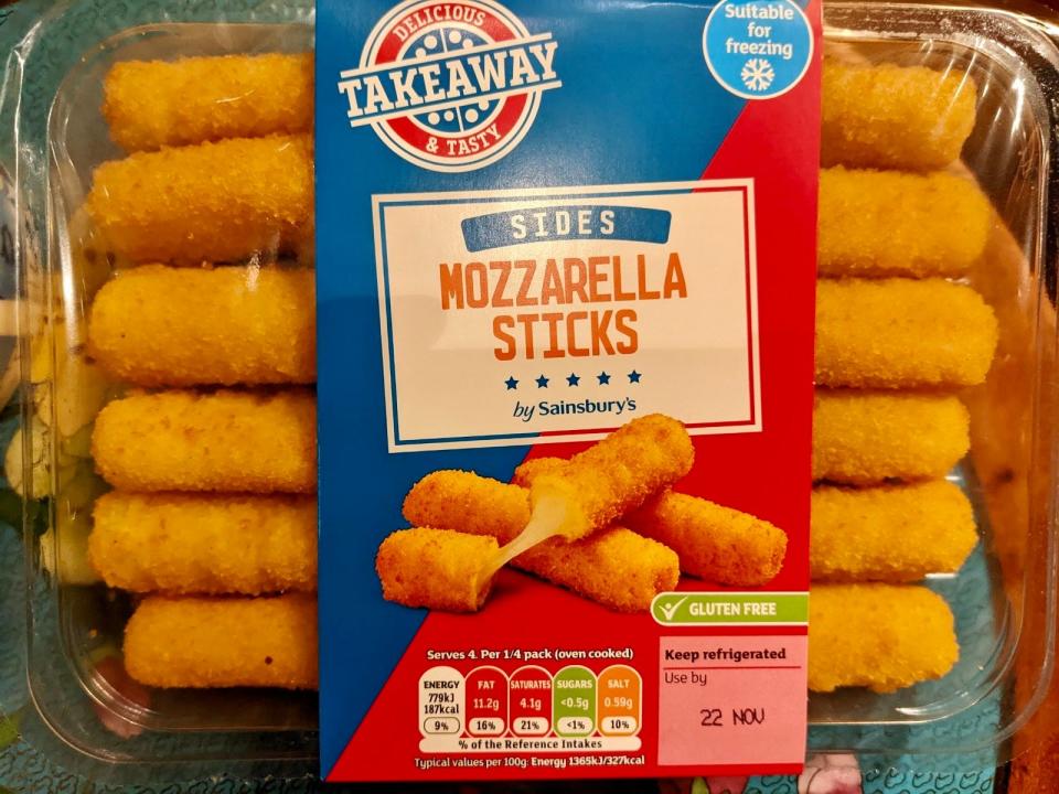 mozarella sticks in a pack