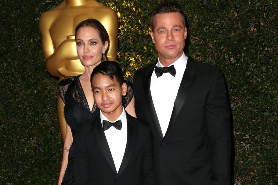 Family: Angelina Jolie, Maddox Jolie-Pitt and actor Brad Pitt (Frederick M. Brown/Getty Images)