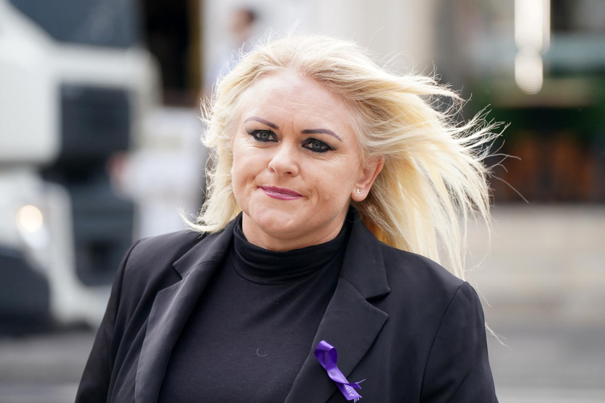 The mother of Archie Battersbee, Hollie Dance, arrives at the Royal Courts Of Justice in London.