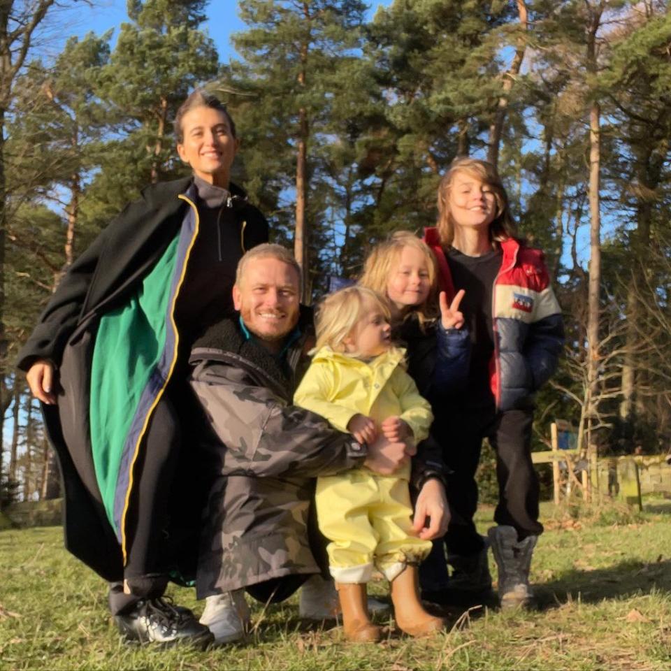 Charley Webb with her husband and three children