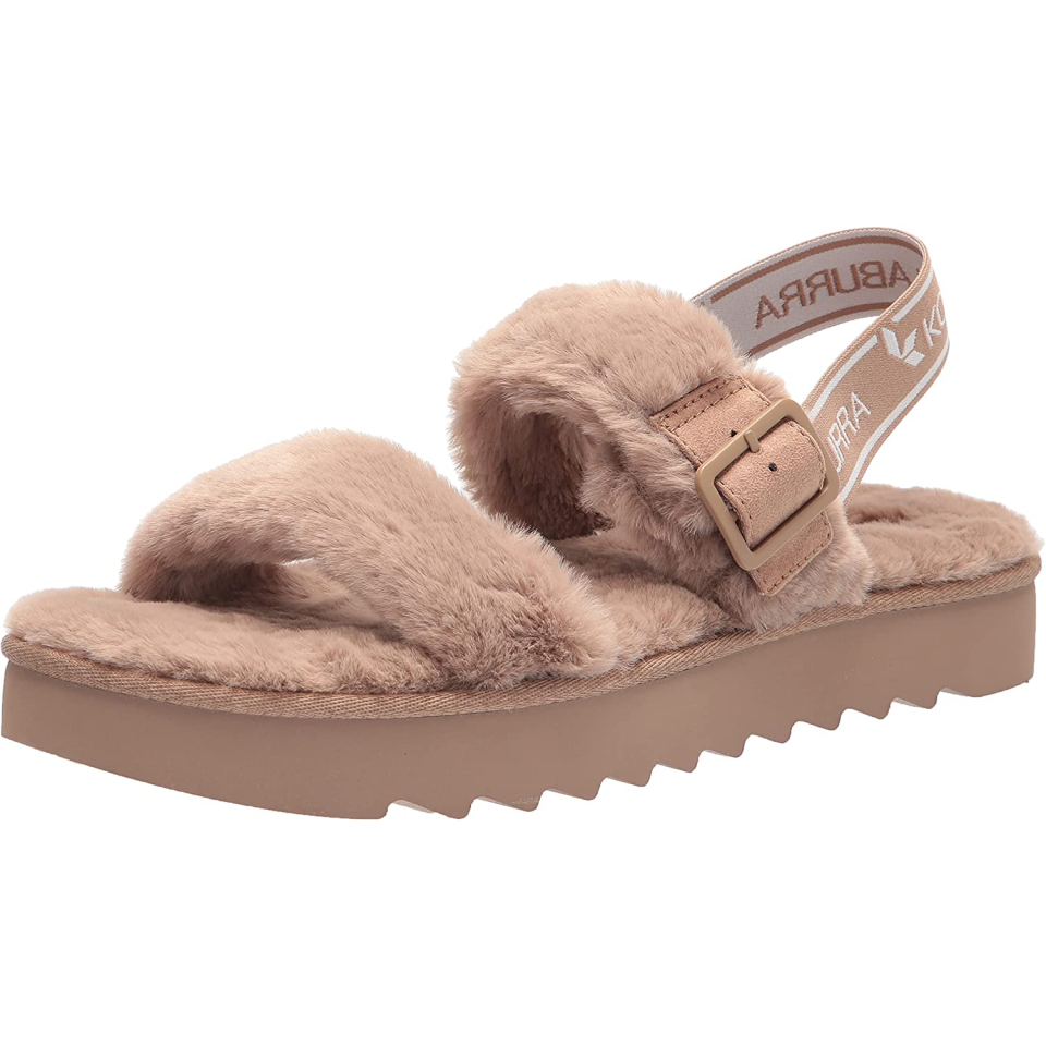 fuzzy sandals