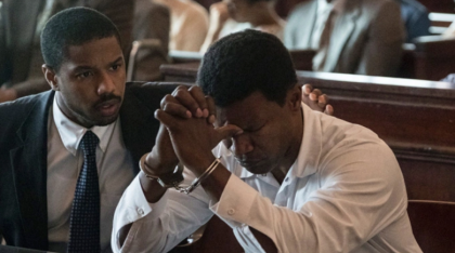 Michael B. Jordan and Jamie Foxx in 'Just Mercy'