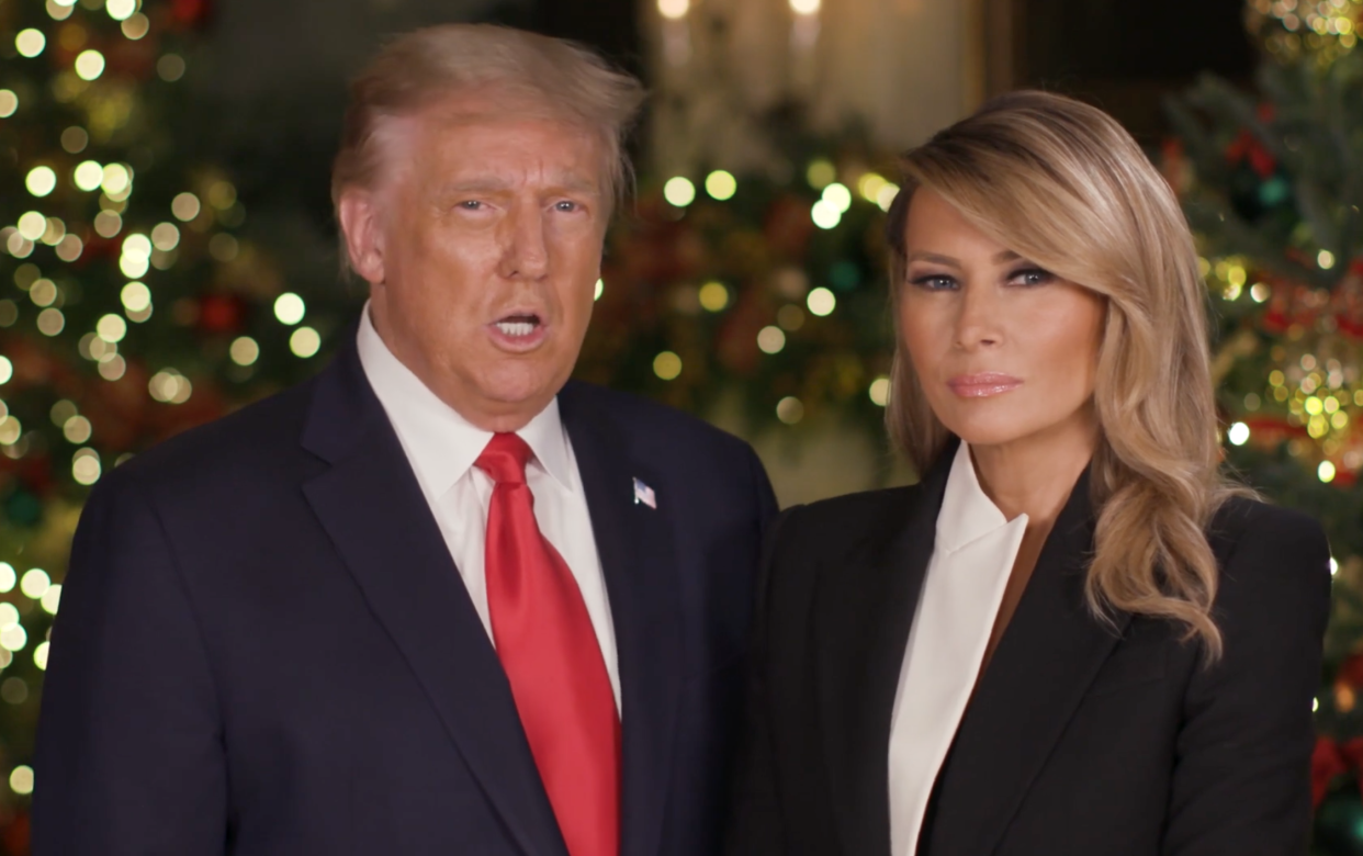 President Donald Trump and First Lady Melania Trump deliver their 2020 Christmas message (The White House)