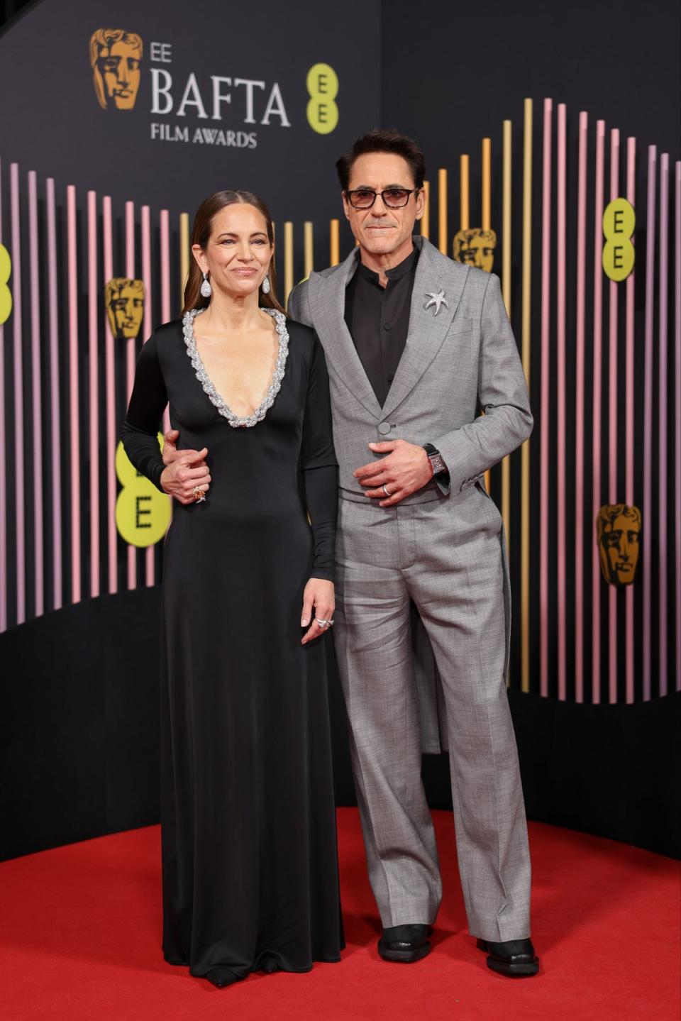 With his wife, Susan Downey (Vianney Le Caer/Invision/AP)