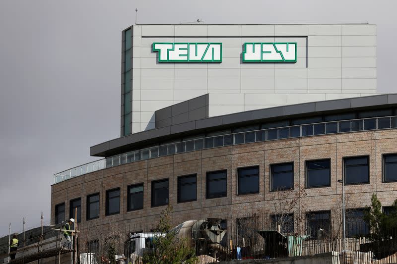 FILE PHOTO: A Teva Pharmaceutical Industries building is seen in Jerusalem