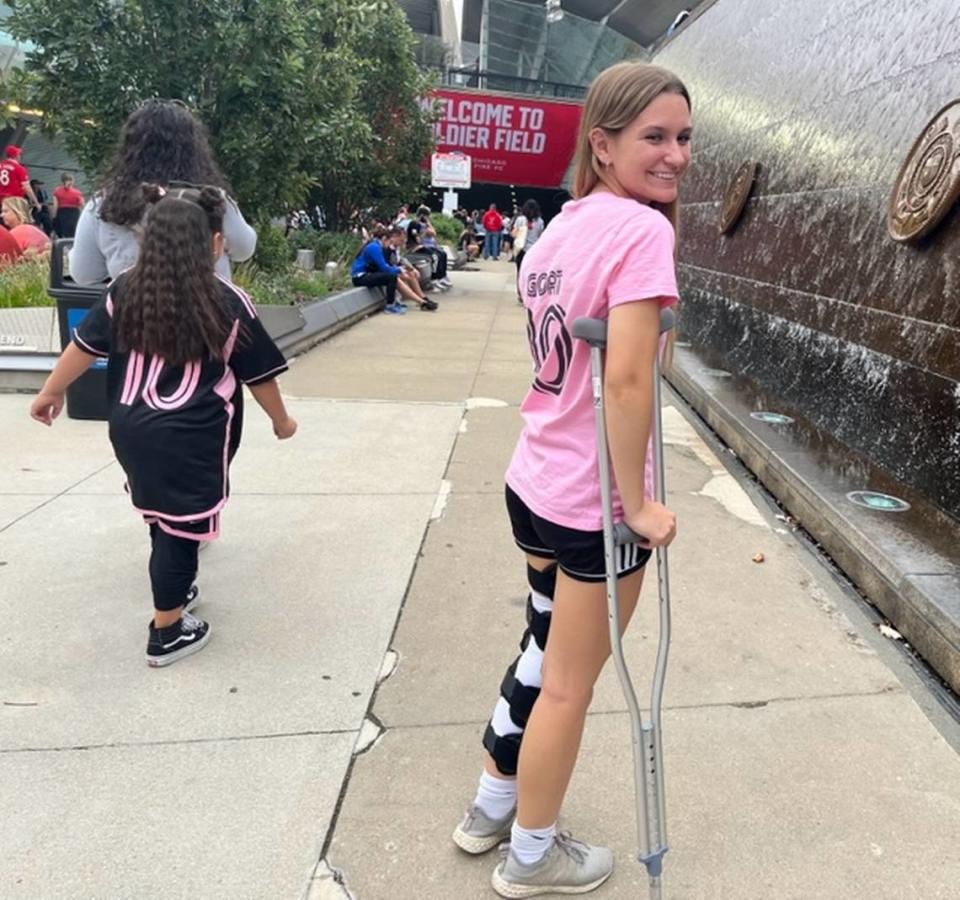 Rachel Gillins, 17, of Hobart, Indiana, a high school soccer player and diehard Lionel Messi fan, received tickets for Wednesday’s Inter Miami vs Chicago Fire game as a gift for her upcoming 18th birthday, but did not get to see Messi play.