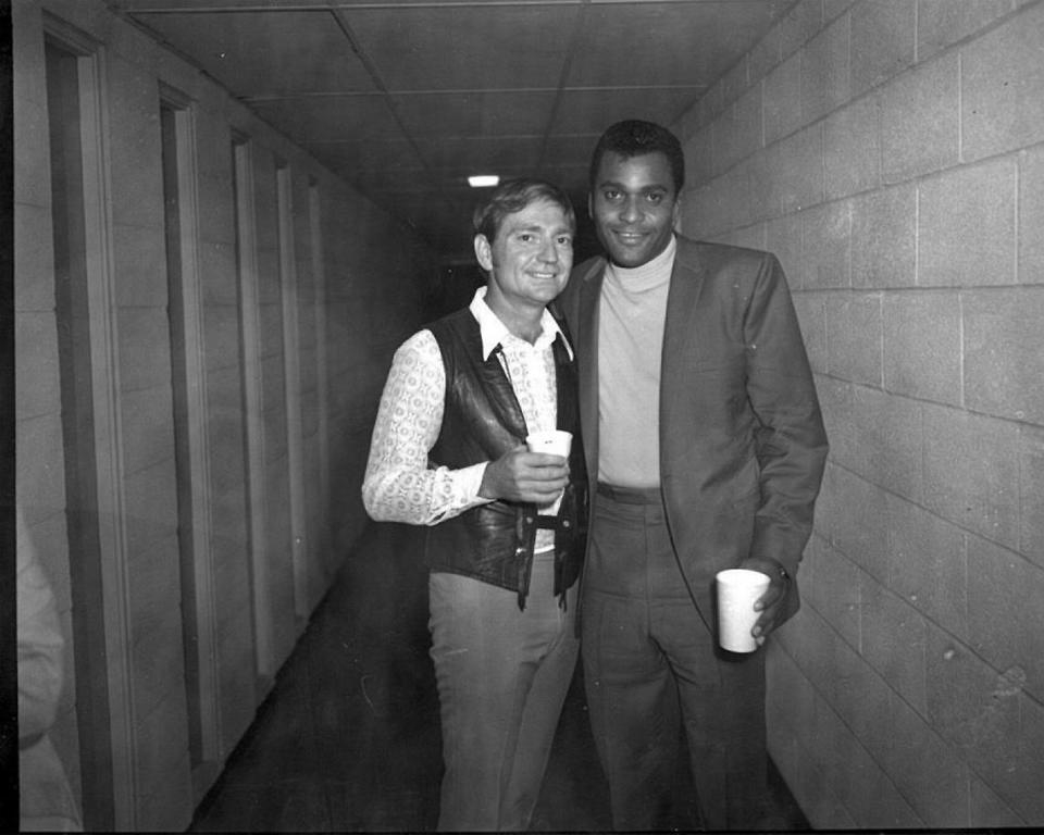 Charley Pride, right, and Willie Nelson were such regulars at Panther Hall that Pride recorded a live album there.