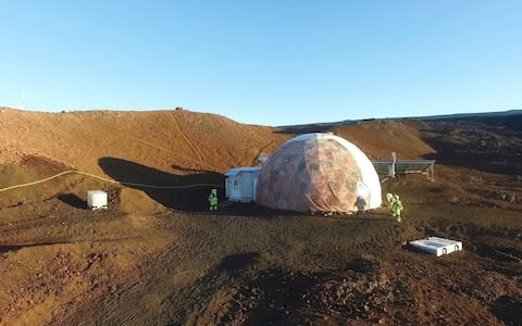 The remote dome in Hawaii where Payler and 5 other crew members spent 8 months practicing for life on Mars.  - Credit: University of Hawaii, HI-SEAS