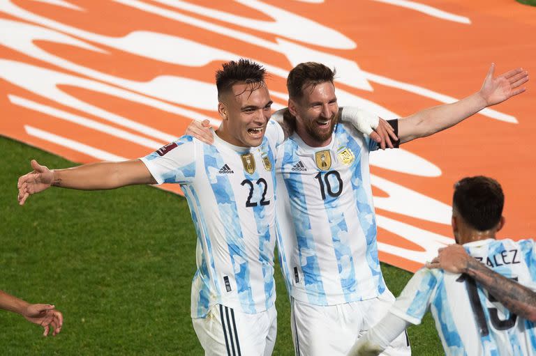 Con Lionel Messi en cancha, Lautaro Martínez marcó 14 de sus 20 goles en la selección argentina