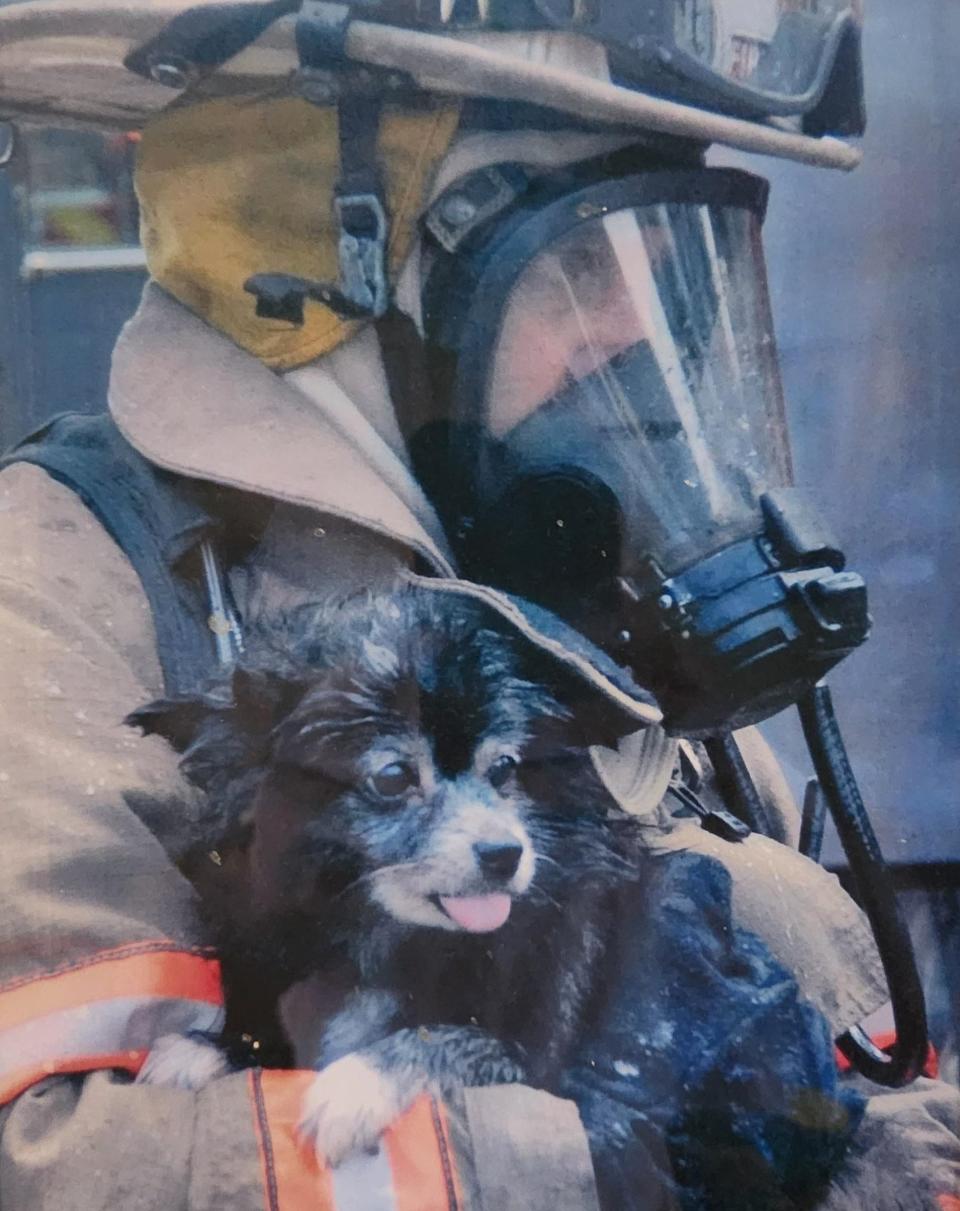 Danny Kuhlmann saves a puppy from a fire.