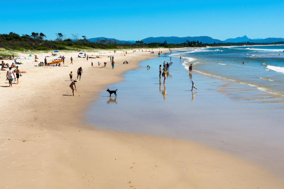 Byron Bay's Main beach in New South Wales. Source: Getty