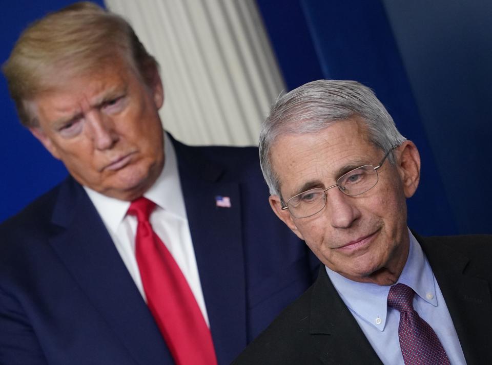 President Donald Trump and Anthony Fauci