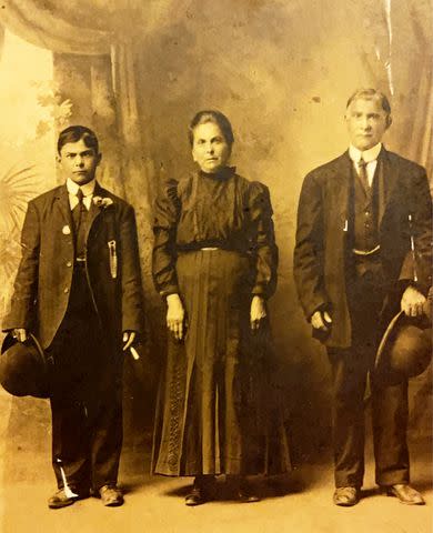 <p>Courtesy of Jo Piazza</p> Lorenza Marsala (center) with two family members