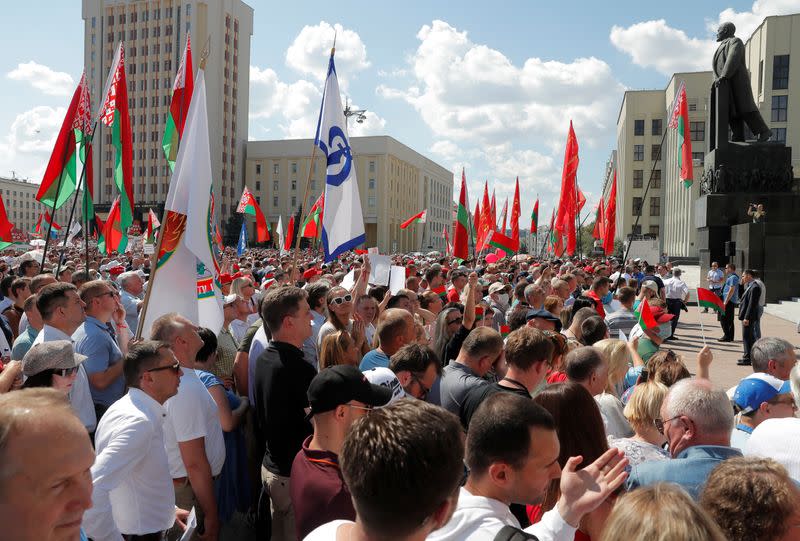 Rally in support of Belarusian President Alexander Lukashenko in Minsk