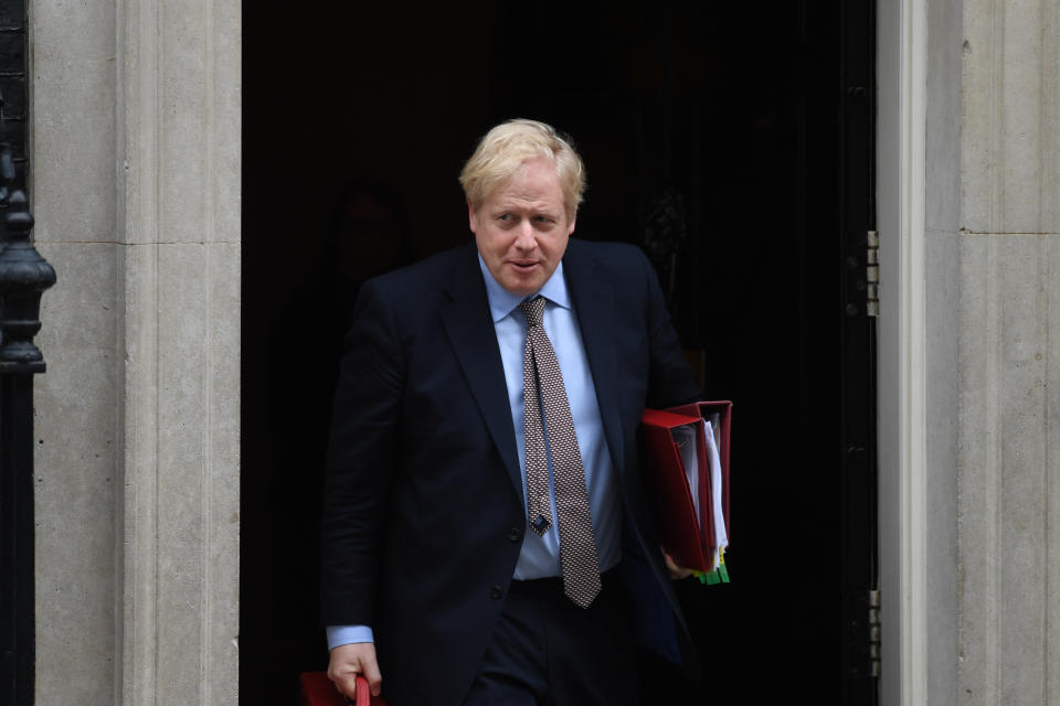 Prime Minister Boris Johnson leaves 10 Downing Street, London, for the House of Commons for Prime Minister's Questions.