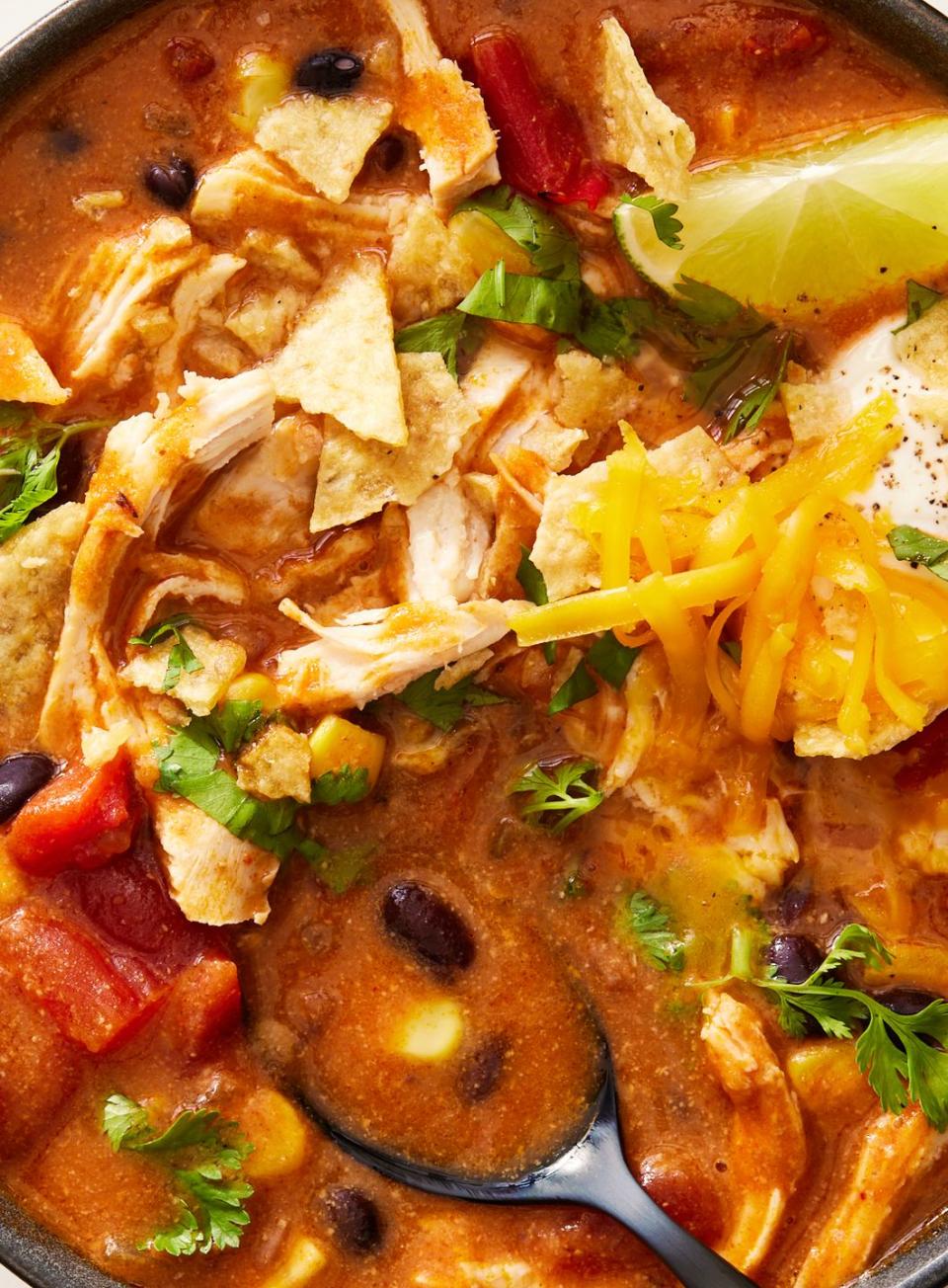 Crock-Pot Chicken Enchilada Soup