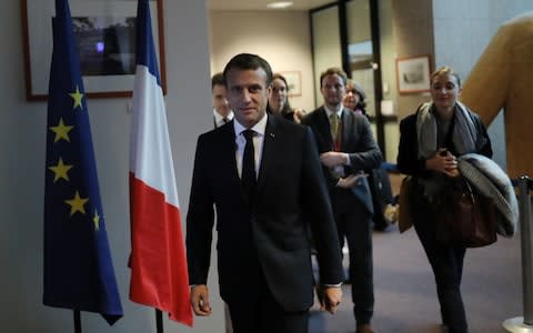 French president Emmanuel Macron has been blamed for the delay - Credit: Simon Dawson/&nbsp;Bloomberg
