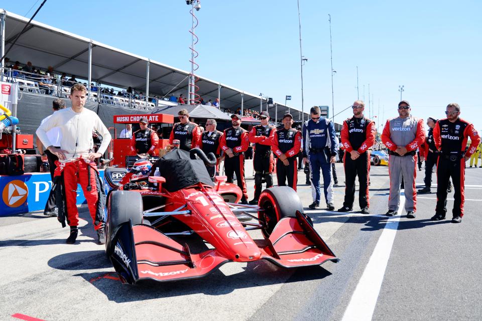 Will Power, far left, won the 2022 NTT IndyCar Series championship.