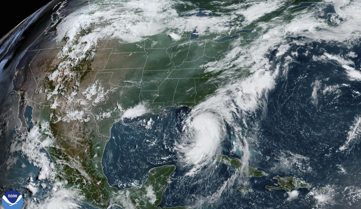 Tropical Storm Debby as it moves through the Gulf of Mexico toward Florida on Sunday.