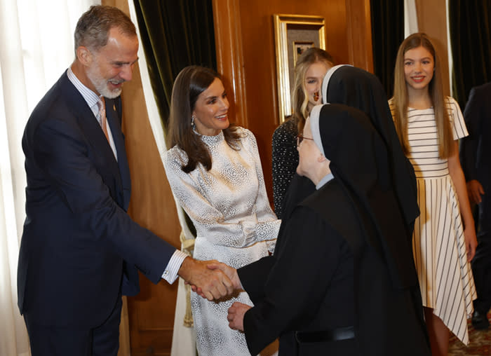 Los Reyes y sus hijas, en las audiencias previas a los Princesa de Asturias