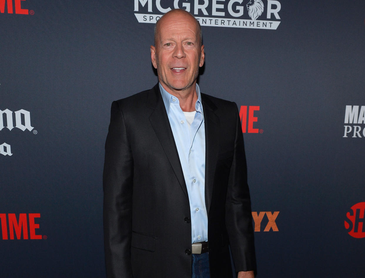 Bruce Willis attends the VIP pre-fight party for Mayweather vs. McGregor at T-Mobile Arena, Aug. 26, 2017, in Las Vegas. (Photo: Bryan Steffy/Getty Images for Showtime)